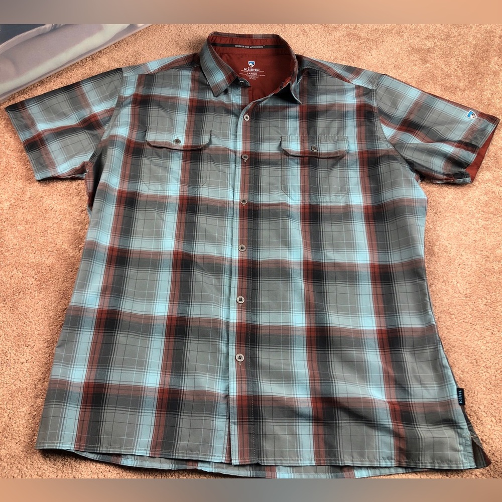 Kuhl Response Short Sleeve Button Down Shirt Size Large